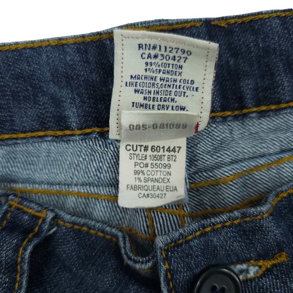 True Religion Bobby Jeans Straight Leg Low Rise Sz 30 Short DarkWash Stretch Y2K - Picture 6 of 14